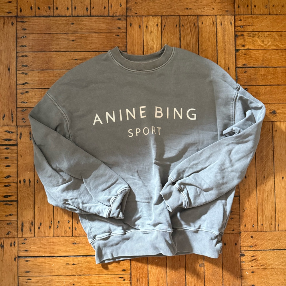 Anine Bing Sport Green Gray Sweatshirt XS
